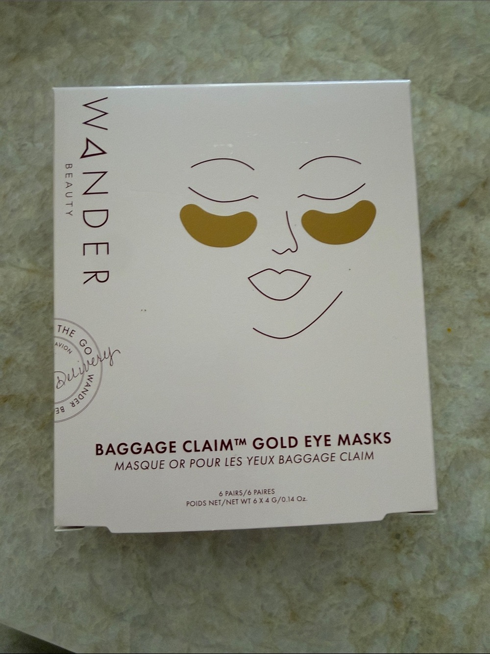 New Wander Beauty baggage claim Gold Under-Eye Gel Patches mask